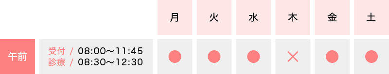 診療時間：外科